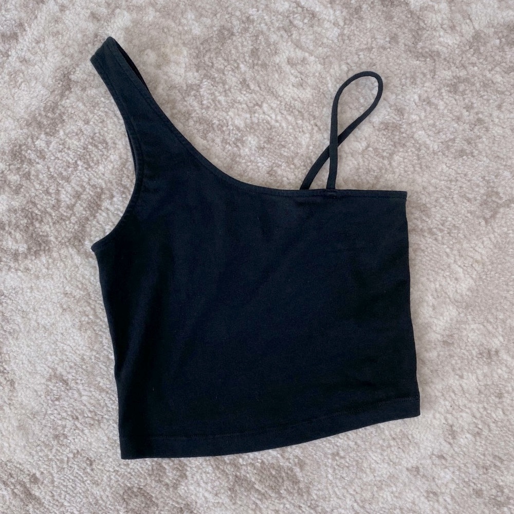 Wild Fable One Shoulder Crop Tank Top (XS)